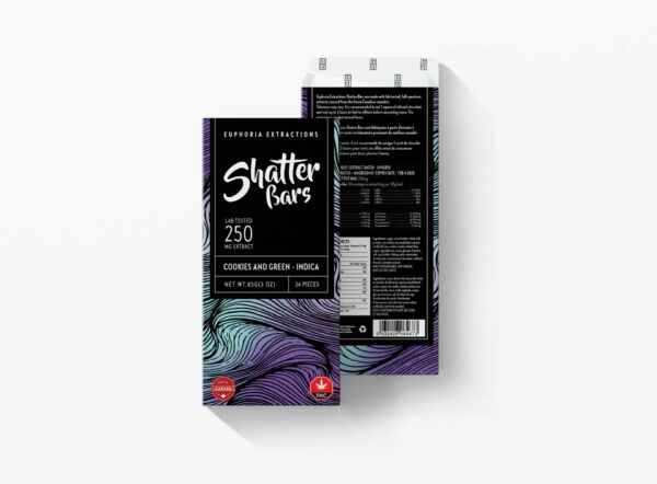 Euphoria Extractions – 500mg Shatter Bar – Milk Chocolate (Sativa) | Canna Cabana Canada