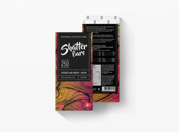 Euphoria Extractions – 500mg Shatter Bar – Milk Chocolate (Sativa) | Canna Cabana Canada