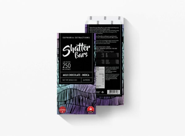 Euphoria Extractions – 500mg Shatter Bar – Milk Chocolate (Sativa) | Canna Cabana Canada