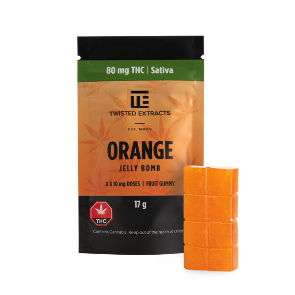 Twisted Extracts – Orange Jelly Bomb – Sativa – 80mg THC | Canna Cabana Canada