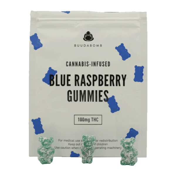 Buudabomb – Blue Raspberry Gummies – 100mg | Canna Cabana Canada