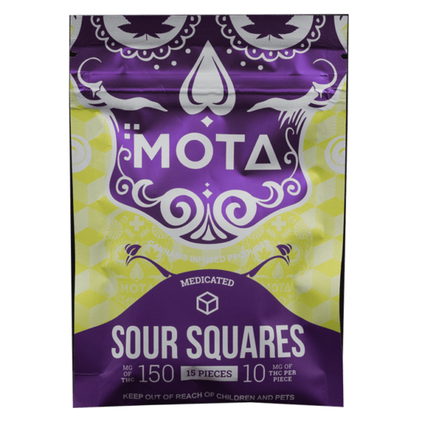 MOTA Edibles – Sour Squares – 150mg THC | Canna Cabana Canada
