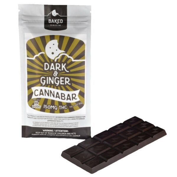 Baked Edibles – Chocolate Bar – Dark & Ginger 150mg THC | Canna Cabana Canada