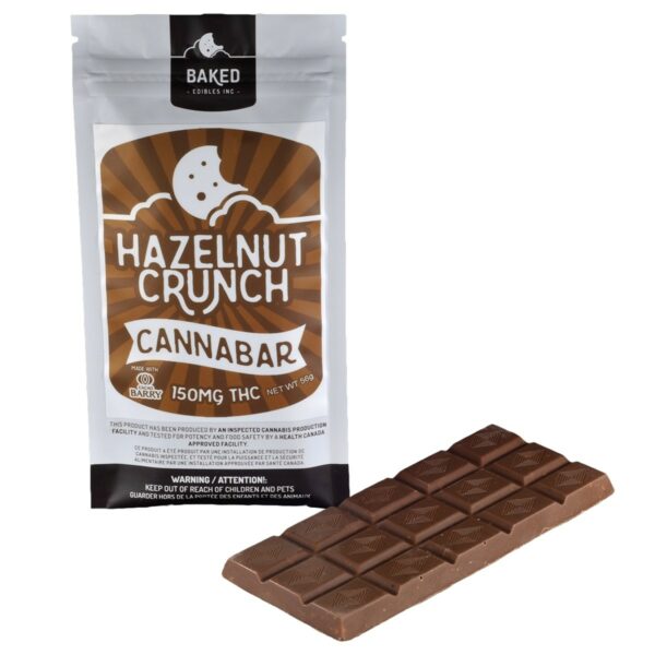 Baked Edibles – Chocolate Bar – Hazelnut Crunch 150mg THC | Canna Cabana Canada