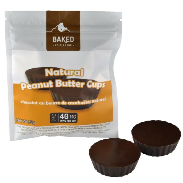 Baked Edibles – Chocolate Mini Peanut Butter Cups 40mg THC | Canna Cabana Canada