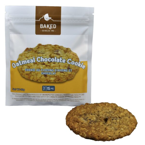 Baked Edibles – Cookie – Oatmeal Chocolate 15mg THC | Canna Cabana Canada