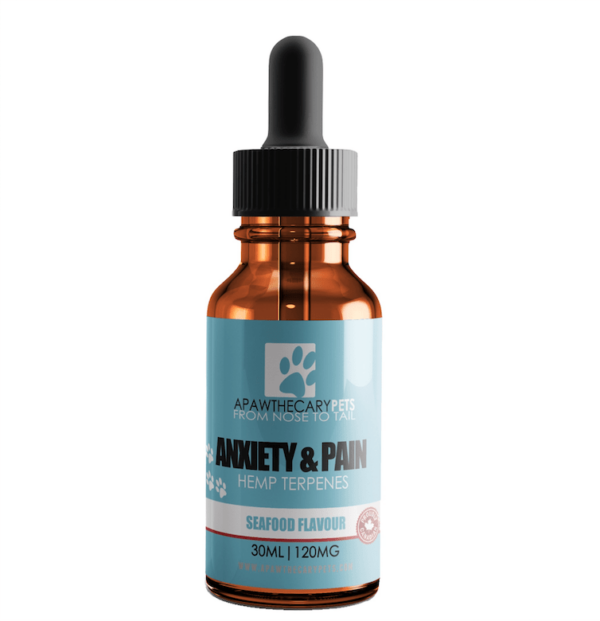 Apawthecary Pets – Anxiety & Pain Tincture – Seafood Medley Flavour 120mg | Canna Cabana Canada