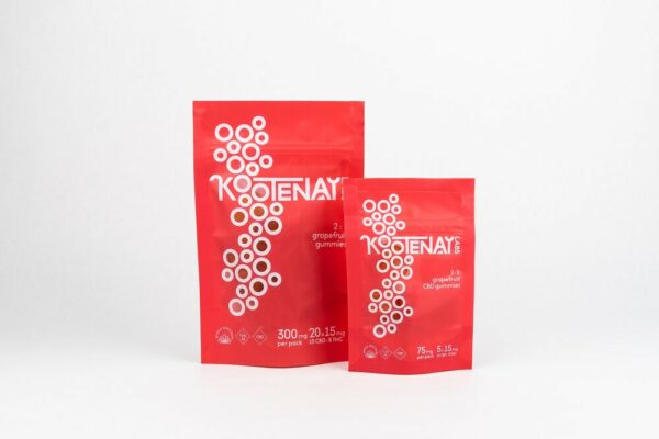 Kootenay Labs – 2:1 Gummies – Grapefruit (10mgCBD/5mgTHC) – 75mg | Canna Cabana Canada