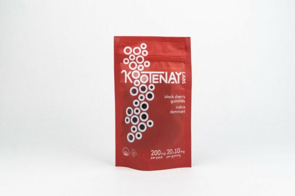 Kootenay Labs – Indica Gummies – Black Cherry – 200mg THC | Canna Cabana Canada