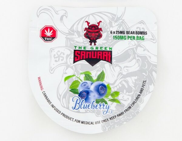 The Green Samurai – Blueberry Gummies – 150mg | Canna Cabana Canada