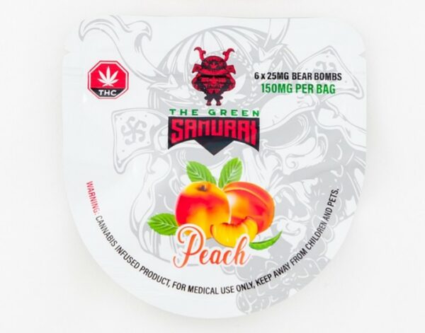 The Green Samurai – Peach Gummies – 150mg | Canna Cabana Canada