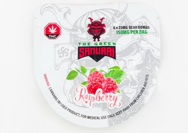 The Green Samurai – Raspberry Gummies – 150mg | Canna Cabana Canada