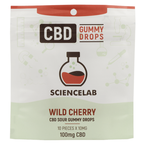 Sciencelab – CBD Sour Gummy Drops – Wild Cherry 100mg CBD | Canna Cabana Canada