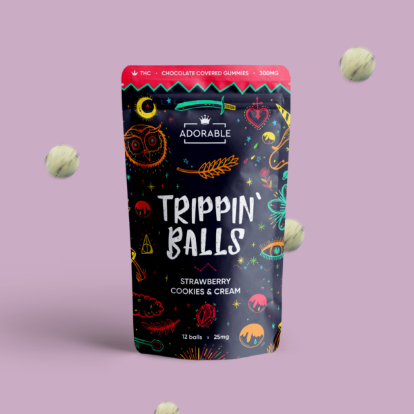Adorable – Trippin’ Balls – Strawberry Cookies & Cream – 300mg | Canna Cabana Canada