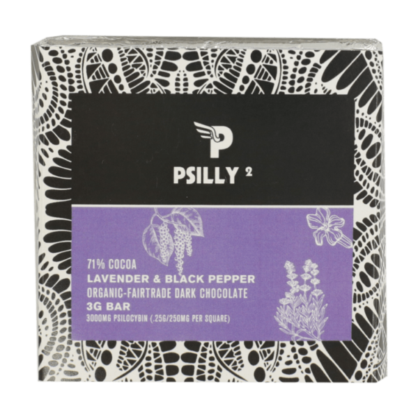 Psilly – Dark Chocolate Bar – Lavender & Black Pepper | Canna Cabana Canada