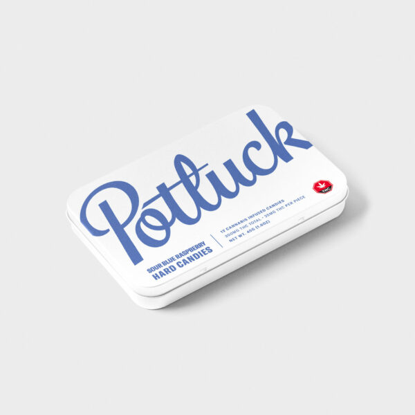 Potluck – Hard Candy – Sour Blue Raspberry – 300mg THC | Canna Cabana Canada