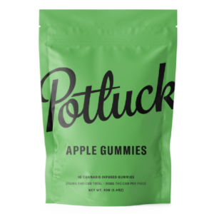 Potluck Extracts – Apple Gummies (1:1) – 100mg THC / 100mg CBD | Canna Cabana Canada