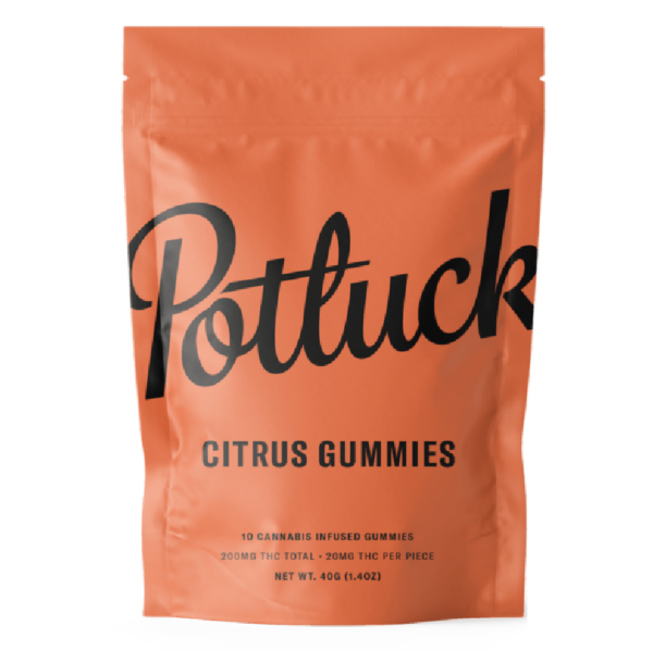 Potluck Extracts – Citrus Gummies – 200mg THC | Canna Cabana Canada