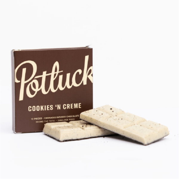 Potluck – Infused Chocolate – Cookies & Cream – 300mg THC | Canna Cabana Canada