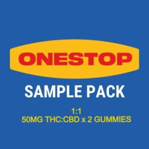 Onestop – Sample Pack – 1:1 – (50mg CBD:THC x 2 Gummies) | Canna Cabana Canada